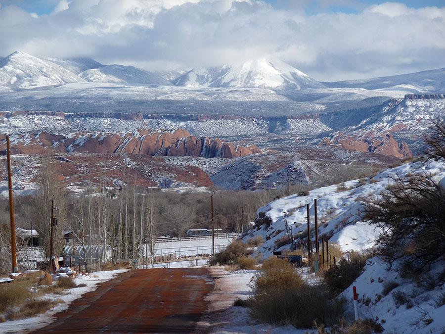 Moab, Utah in winter